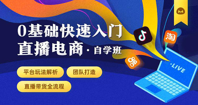 0基础快速入门直播电商课程：直播平台玩法解析-团队打造-带货全流程等环节-圆梦资源网