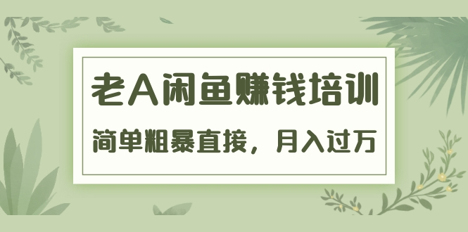 《老A闲鱼赚钱培训》简单粗暴直接，月入过万真正的闲鱼战术实课（51节课）-圆梦资源网