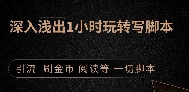 引流脚本实战课：1小时深入浅出视频实操讲解，教你0基础学会写引流脚本-圆梦资源网