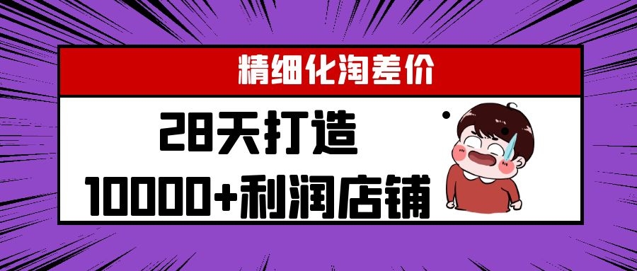 Yl精细化淘差价28天打造10000+利润店铺，精细化选品项目（附软件）-圆梦资源网