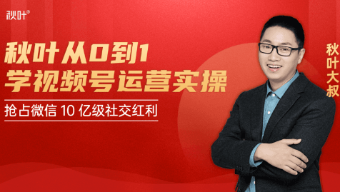 秋叶从0到1学视频号运营实操，抢占微信10亿级红利市场【完结-高清无水印】-圆梦资源网