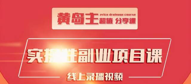 黄岛主实操性小红书副业项目，教你快速起号并出号，万粉单价1000左右-圆梦资源网