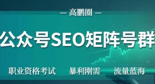 高鹏圈公众号SEO矩阵号群，实操20天纯收益25000+，普通人都能做-圆梦资源网