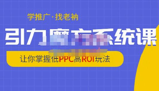 老衲·引力魔方系统课，让你掌握低PPC高ROI玩法，价值299元-圆梦资源网