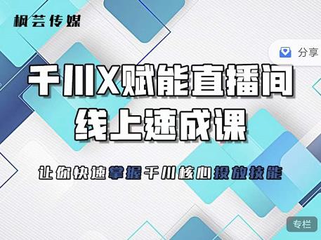 枫芸传媒-线上千川提升课，提升千川认知，提升千川投放效果-圆梦资源网