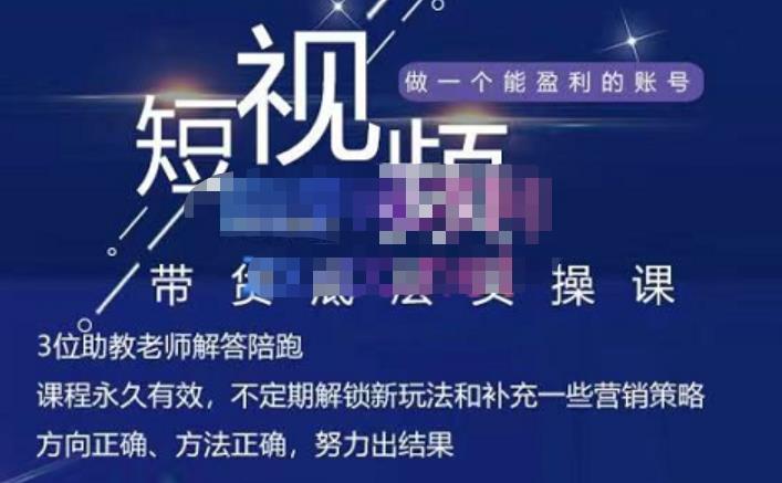 吴Sir·短视频带货底层实操课，教你如何选爆品、了解获短视频流量密码，正确起号-圆梦资源网