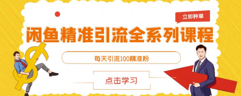 闲鱼精准引流全系列课程，每天引流100精准粉【视频课程】-圆梦资源网