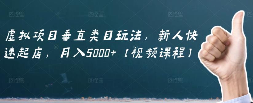 虚拟项目垂直类目玩法，新人快速起店，月入5000+【视频课程】-圆梦资源网