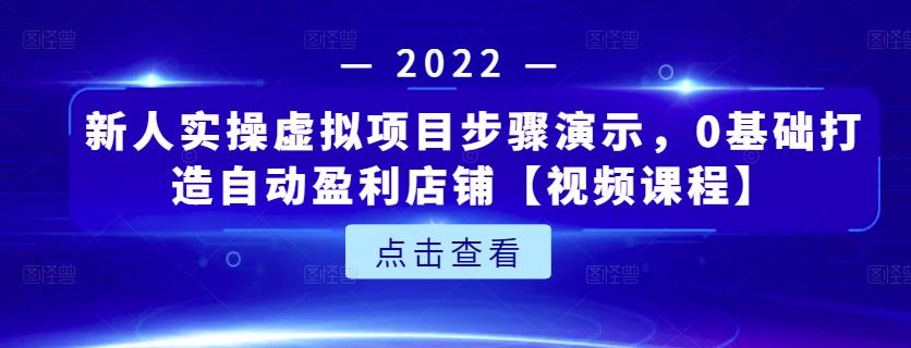 新人实操虚拟项目步骤演示，0基础打造自动盈利店铺【视频课程】-圆梦资源网