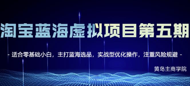 黄岛主淘宝虚拟无货源3.0+4.0+5.0，适合零基础小白，主打蓝海选品，实战型优化操作-圆梦资源网
