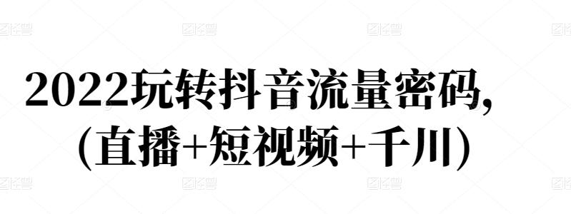2022玩转抖音流量密码，(直播+短视频+千川)-圆梦资源网