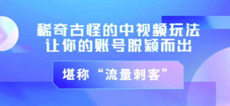 不讲李·稀奇古怪的冷门中视频冷门玩法，让你的账号脱颖而出，成为流量刺客！（图文+视频）-圆梦资源网