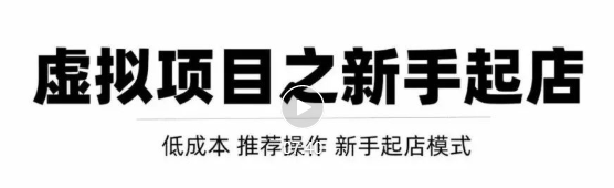 虚拟项目快速起店模式，0成本打造月入几万虚拟店铺！-圆梦资源网
