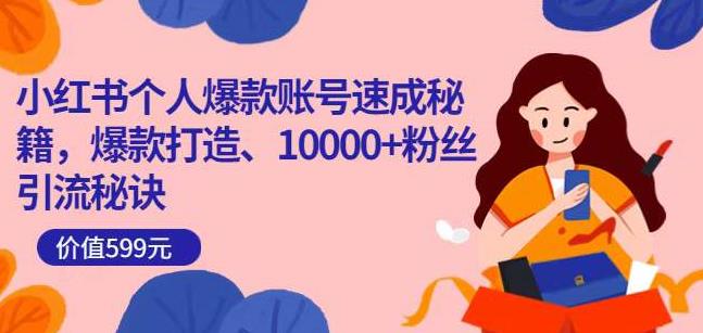 小红书个人爆款账号速成秘籍，爆款打造、10000+粉丝引流秘诀-圆梦资源网