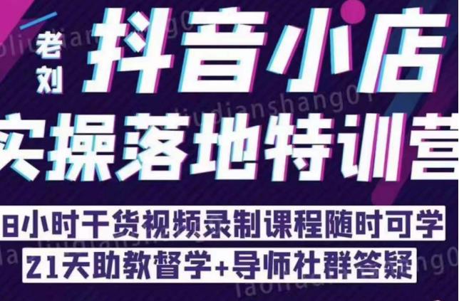 抖音小店实操落地特训营：抖音小店无货源精细化运营，抖店商品卡流量（22节）-圆梦资源网