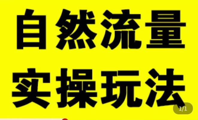 拼多多自然流量天花板，拼多多自然流的实操玩法，自然流量是怎么来的，如何开车带来自然流等知识-圆梦资源网