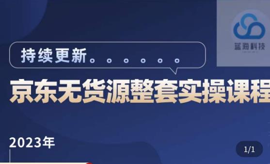 蓝七·2023京东店群整套实操视频教程，京东无货源整套操作流程大总结，减少信息差，有效做店发展-圆梦资源网