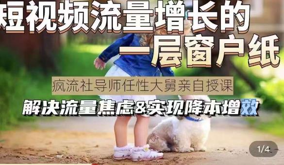 任性大舅·宠物行业短视频运营课(不讲废话)，短视频流量增长的一层窗户纸，解决流量焦虑&实现降本增效-圆梦资源网