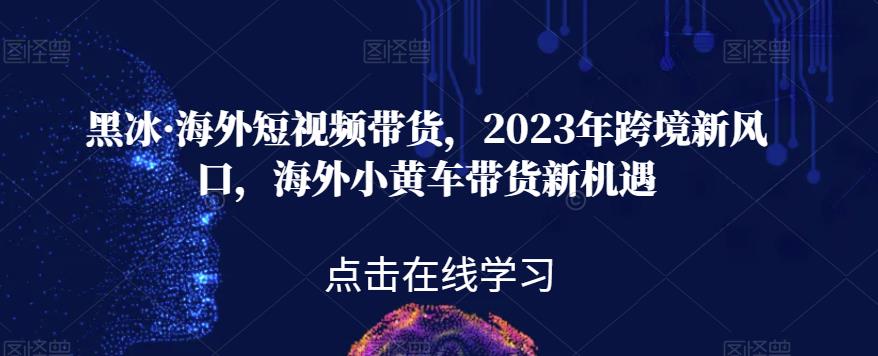 黑冰·海外短视频带货，2023年跨境新风口，海外小黄车带货新机遇-圆梦资源网