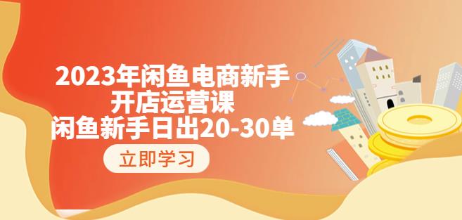2023年闲鱼电商新手开店运营课：闲鱼新手日出20-30单（18节-实战干货）-圆梦资源网