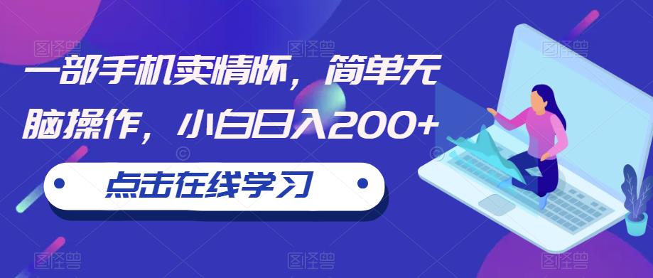 一部手机卖情怀，简单无脑操作，小白日入200+【揭秘】-圆梦资源网