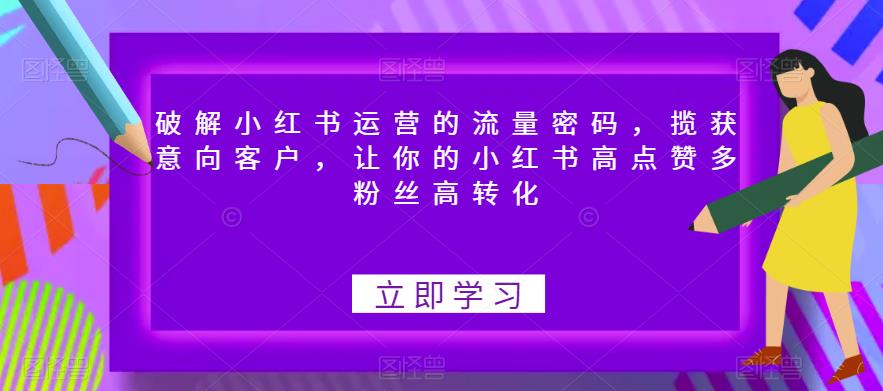 破解小红书运营的流量密码，揽获意向客户，让你的小红书高点赞多粉丝高转化-圆梦资源网
