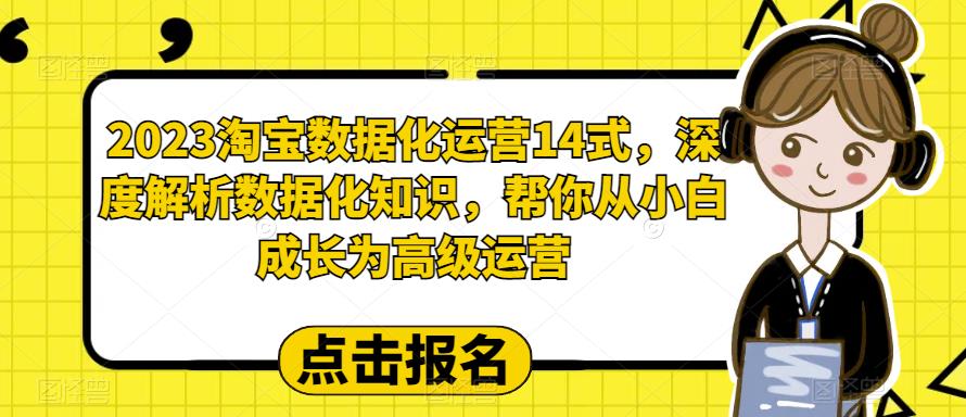 2023淘宝数据化运营14式，深度解析数据化知识，帮你从小白成长为高级运营-圆梦资源网