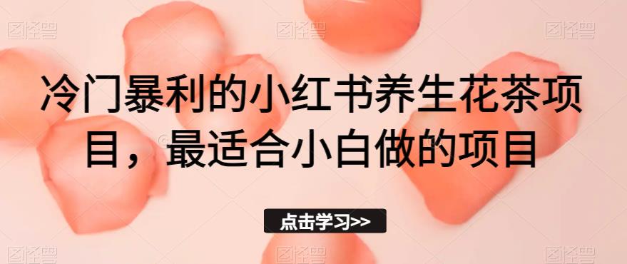 冷门暴利的小红书养生花茶项目，最适合小白做的项目【揭秘】-圆梦资源网
