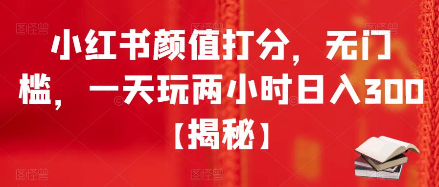 小红书颜值打分，无门槛，一天玩两小时日入300+【揭秘】-圆梦资源网