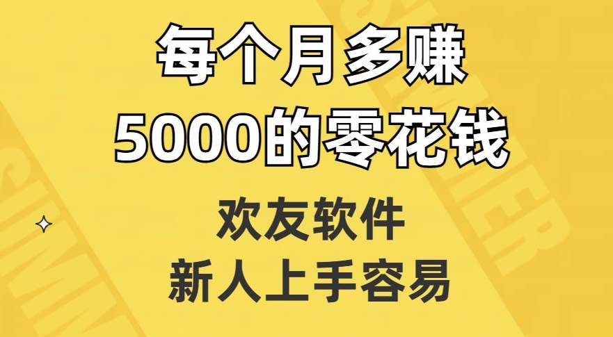 欢友软件，新人上手容易，每个月多赚5000的零花钱【揭秘】-圆梦资源网