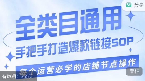单品爆款打造实操运营，单品爆款从“0”-“1”手把手演练运营步骤-圆梦资源网