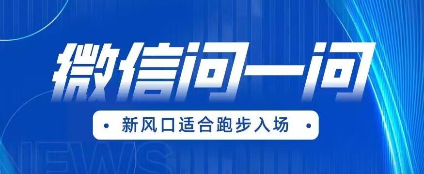 全网首发微信问一问新风口变现项目（价值1999元）【揭秘】-圆梦资源网