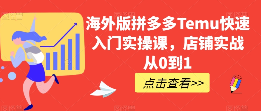 海外版拼多多Temu快速入门实操课，店铺实战从0到1-圆梦资源网