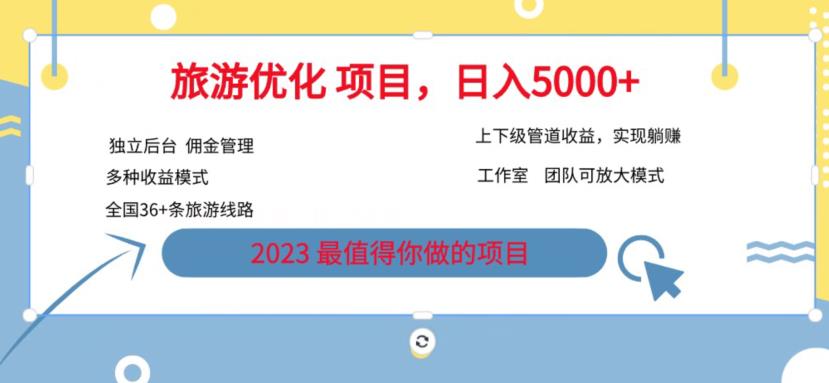 7.22旅游项目最新模式，独立后台+全国35+线路，日入5000+【揭秘】-圆梦资源网