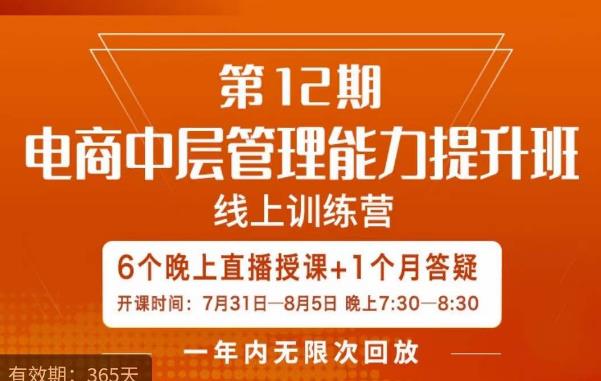 陈少珊·电商中层管理能力提升班，学习对象-电商公司各个岗位的主管，20人人以内的电商公司老板-圆梦资源网