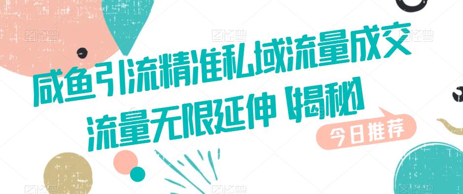 咸鱼引流精准私域流量成交流量无限延伸【揭秘】-圆梦资源网