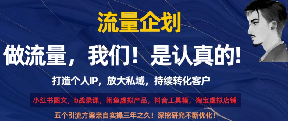 流量企划，打造个人IP，放大私域，持续转化客户【揭秘】-圆梦资源网