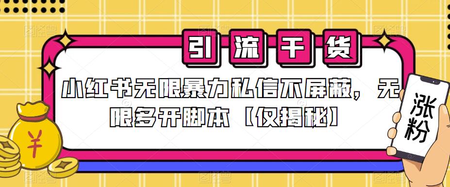 小红书无限暴力私信不屏蔽，无限多开脚本【仅揭秘】-圆梦资源网
