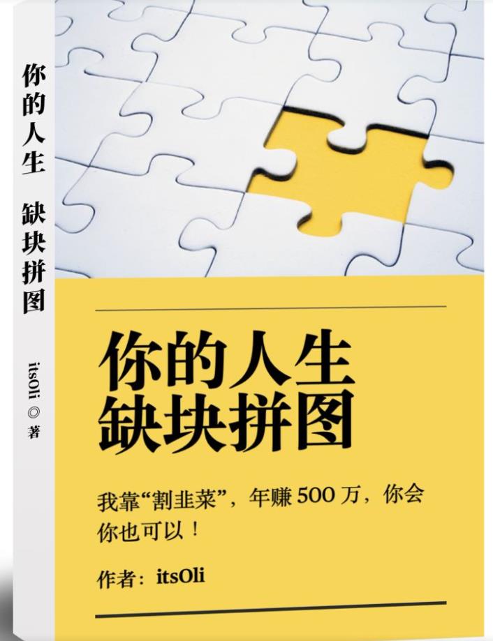 某高赞电子书《你的人生，缺块拼图——我靠“割韭菜”，年赚500万，你会你也可以》-圆梦资源网
