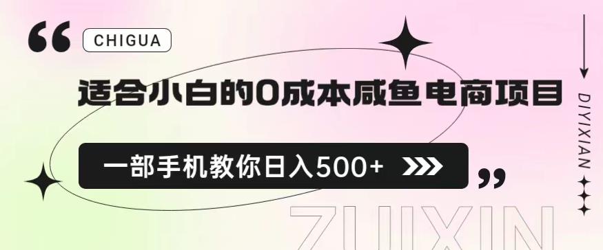 适合小白的0成本闲鱼电商项目，一部手机，教你如何日入500+的保姆级教程【揭秘】-圆梦资源网
