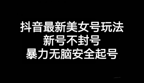 抖音最新美女号玩法，新号不封号，暴力无脑安全起号【揭秘】-圆梦资源网
