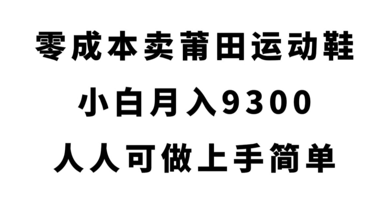 零成本卖莆田运动鞋，小白月入9300，人人可做上手简单【揭秘】-圆梦资源网