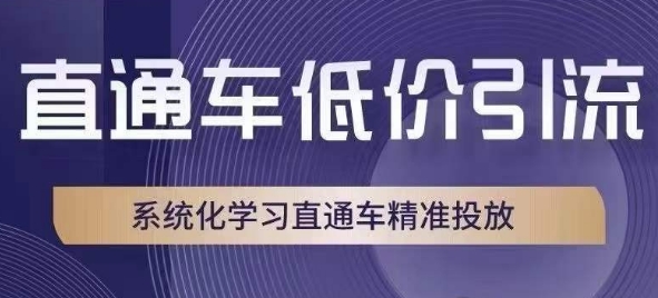 直通车低价引流课，系统化学习直通车精准投放-圆梦资源网