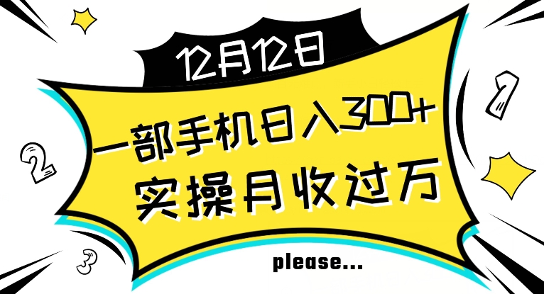 【全网变现首发】新手实操单号日入500+，渠道收益稳定，项目可批量放大【揭秘】-圆梦资源网
