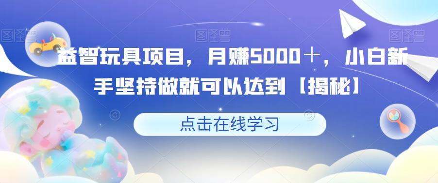 益智玩具项目，月赚5000＋，小白新手坚持做就可以达到【揭秘】-圆梦资源网
