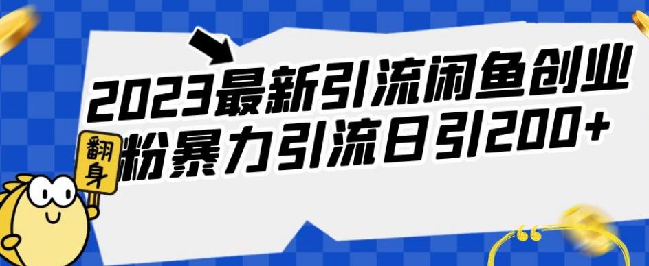2023最新引流闲鱼创业粉暴力引流日引200+【揭秘】-圆梦资源网
