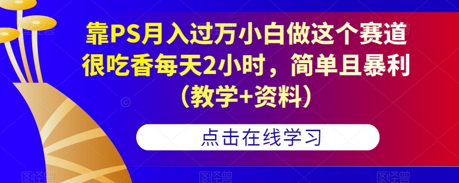 靠PS月入过万小白做这个赛道很吃香每天2小时，简单且暴利（教学+资料）-圆梦资源网