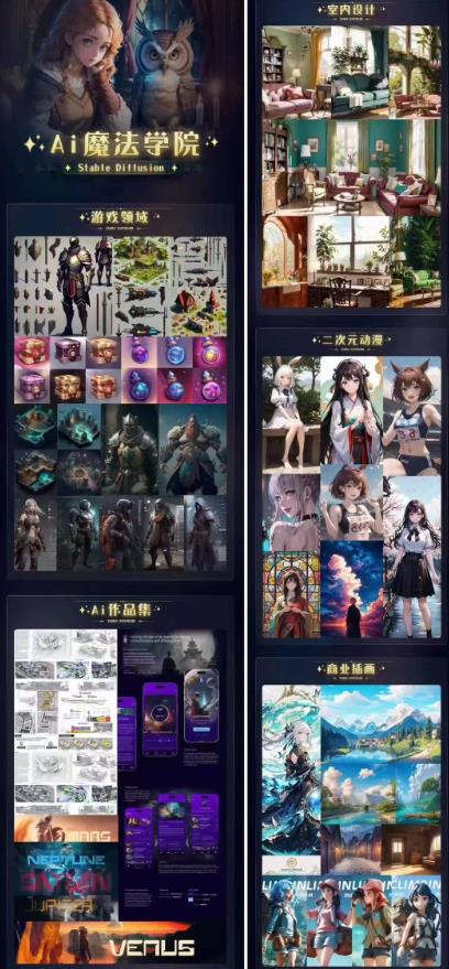 Ai魔法绘画 Stable Diffusion专业课高效辅助Ui/运营作品集0到精通系统课-圆梦资源网