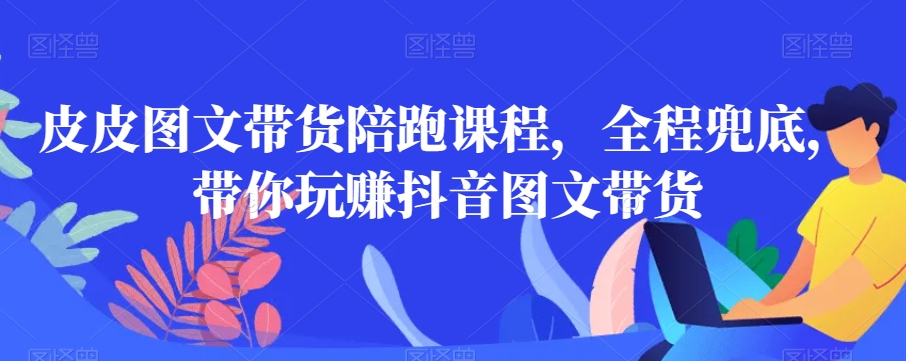 皮皮图文带货陪跑课程，全程兜底，带你玩赚抖音图文带货-圆梦资源网