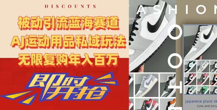 被动引流蓝海赛道，AJ运动用品私域玩法，无限复购年入百万【揭秘】-圆梦资源网